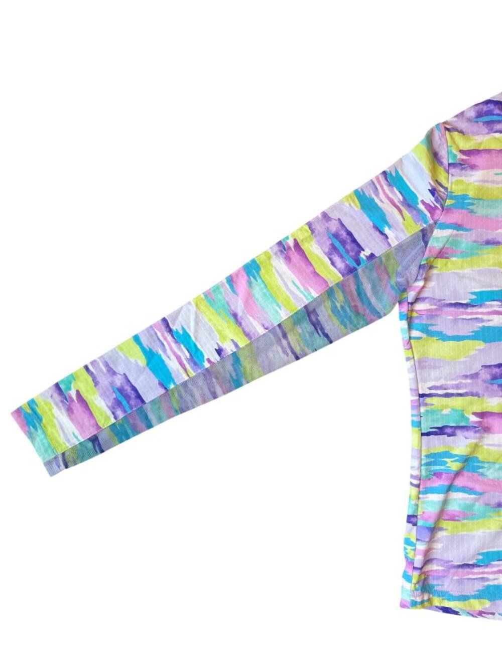 IBKÜL Womens Long Sleeve Zip Mock Neck Top Jessie Plum Multi XS UPF 50+ Cool Fee - Picture 12 of 14